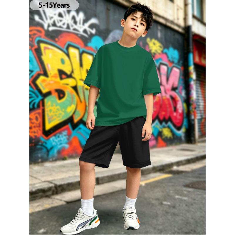 150g Boys' Quick-Dry Short-Sleeve T-Shirt: Breathable, Loose, Casual Round Neck for Summer