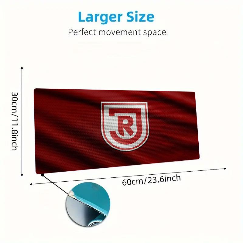SSV Jahn Regensburg Large Size Mouse Pad Large Gaming Table Cushion Non-slip Laptop Tablet Big Mousepad XXL Mat Mini PC Playmat With Lock edge