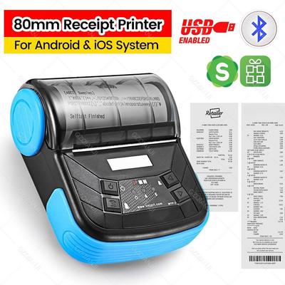 80mm / 58MM Restauracja Supermarket Biznes Drukarka Termiczna Przenośna Mini Drukarka Paragonów System POS Drukarka Paragonów Bluetooth