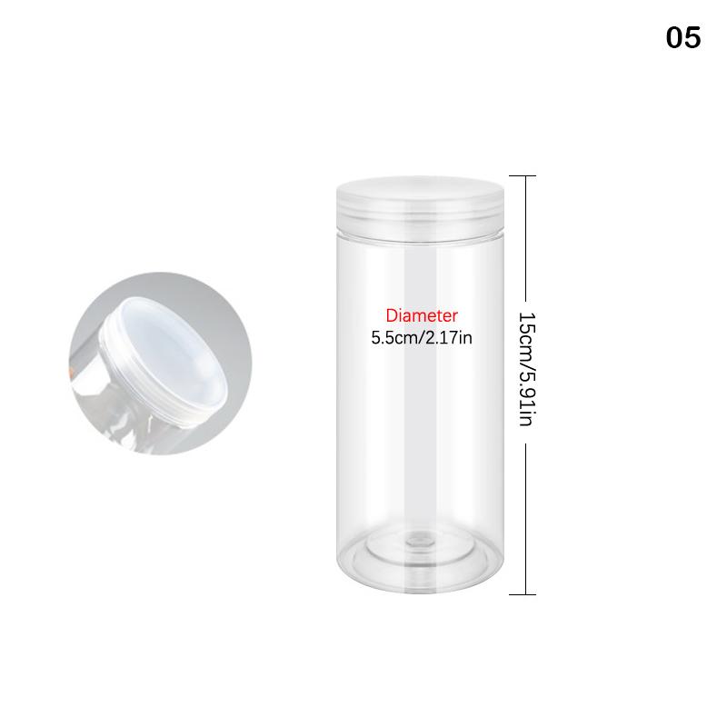 Plastic Packing Bottle Pet Clear Empty Seal Bottle Circular Bucket Storage Biscuit Jar Food Grade Sealed Cans Tank Container