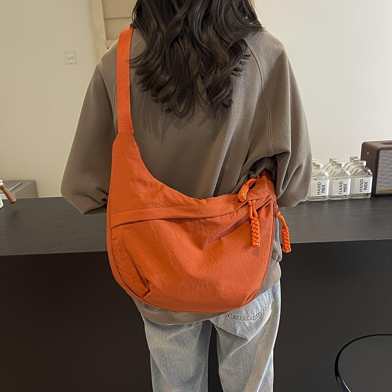 Women Elegant Lightweight Large Capacity Tassel Adjustable Strap Zipper Crossbody Bag