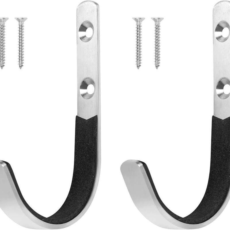 

Wall-Mounted Metal J-Hook Storage Rack