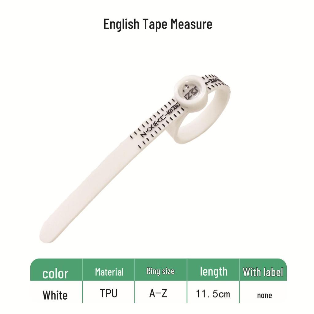 Ring Sizer: Belt-Style Tape with Magnifier for US, HK, UK, EU Measurements