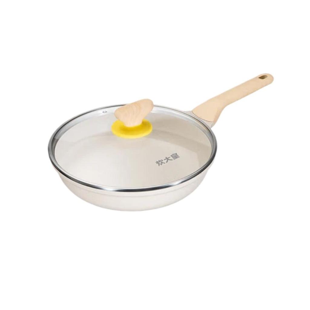 COOKER KING Non-Stick Frying Pan with Medical Stone Coating, Multi-Functional Low-Smoke Pan, 28cm