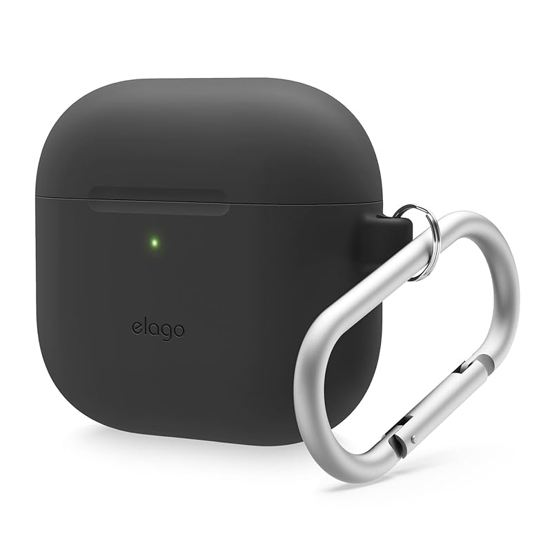 

[elago] AirPods 4 correspondence case silicon cover carabiner with Shockproof soft Thin Fall prevention wireless charging MagSafe [ AirPods4 air pots