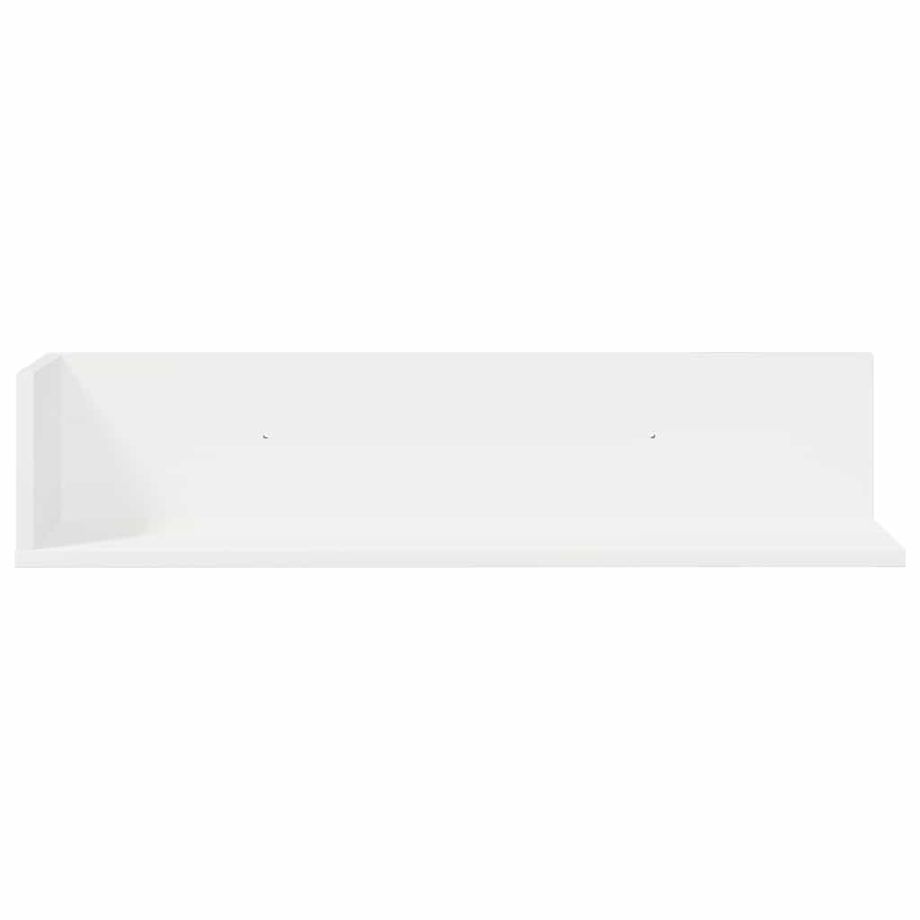Wall Shelves 2 pcs. White 75 x 16.5 x 16.5 cm Particleboard