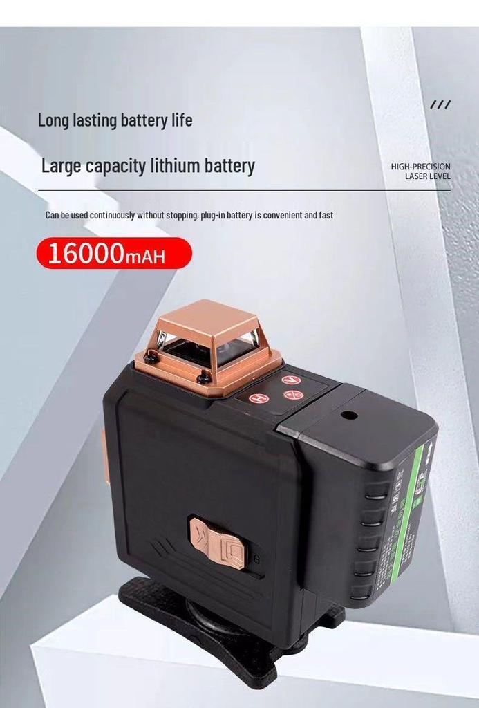 Bardzo Jasny 12-liniowy Precyzyjny Fioletowy Poziom Laserowy do Użytku Wewnętrznego/Zewnętrznego