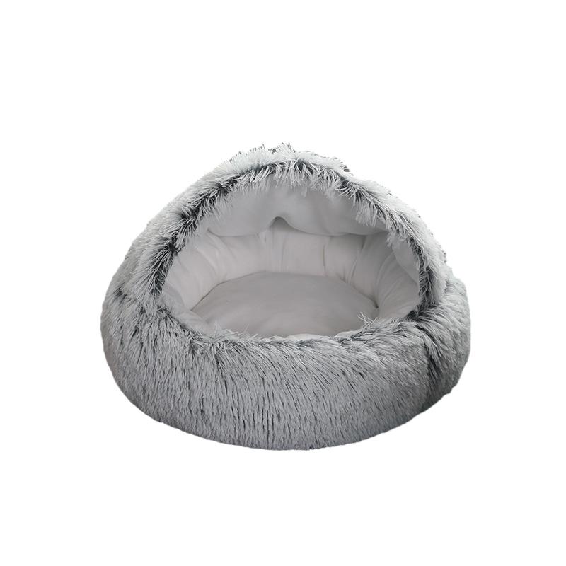 Plush Pet Bed Shell Cozy And Warm Pet Nest For Cats And Dogs