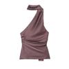 European & American Style Women's Asymmetrical Halter Neck Sleeveless Top (2025)