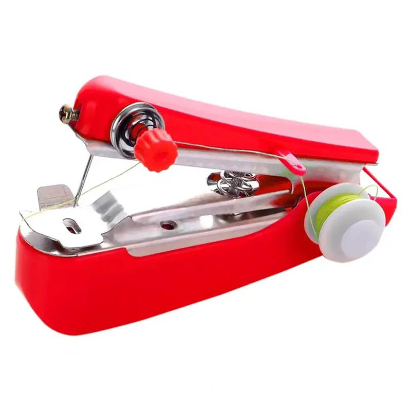 Mini Sewing Machine Outdoor Portable Handheld Device Travel Simple Clothing Repair Household Supplies Manual Sewing Tool TMZ