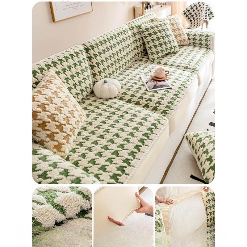 

2024 Новый плюшевый чехол для дивана, универсальный универсальный чехол, зимняя подушка 60*60