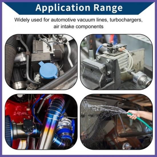 4.9Ft 1/2" 13mm ID 3mm Thickness Silicone Vacuum Hose for Air and Water