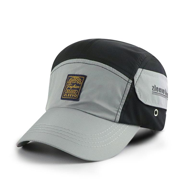 

Summer Quick Dry Baseball Cap Printed Patchwork Peaked Cap Unisex Men Women Outdoor Sun Protection Sports Hat Adjustable (56-58cm) чорний