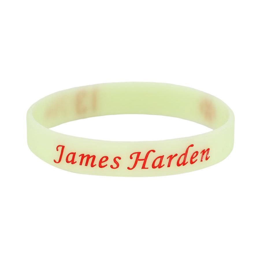 Douyin Popular NBA Star Signature Luminous Silicone Sports Bracelet/Wristband