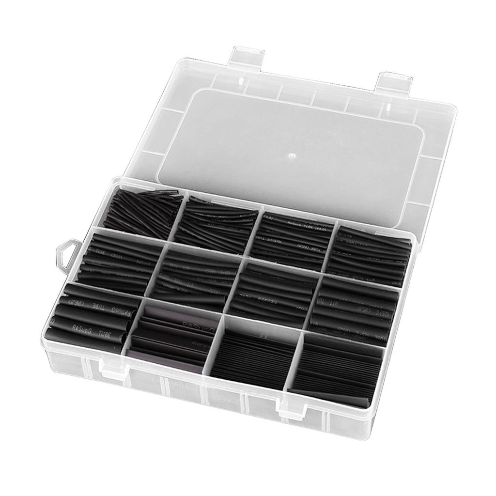900 Pcs Electric Insulation Heat Shrink Tube Insulation Sleeving Electrical Wire Cable Wrap Assortment 2:1 Shrink Ratio