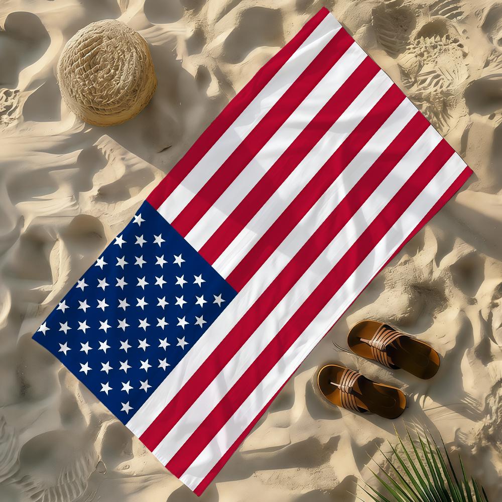 Flagge Amerikanische USA Handtuch Weich Leicht Anti-Sand Großes Strandhandtuch Schnelltrocknend Bad Sport Familie