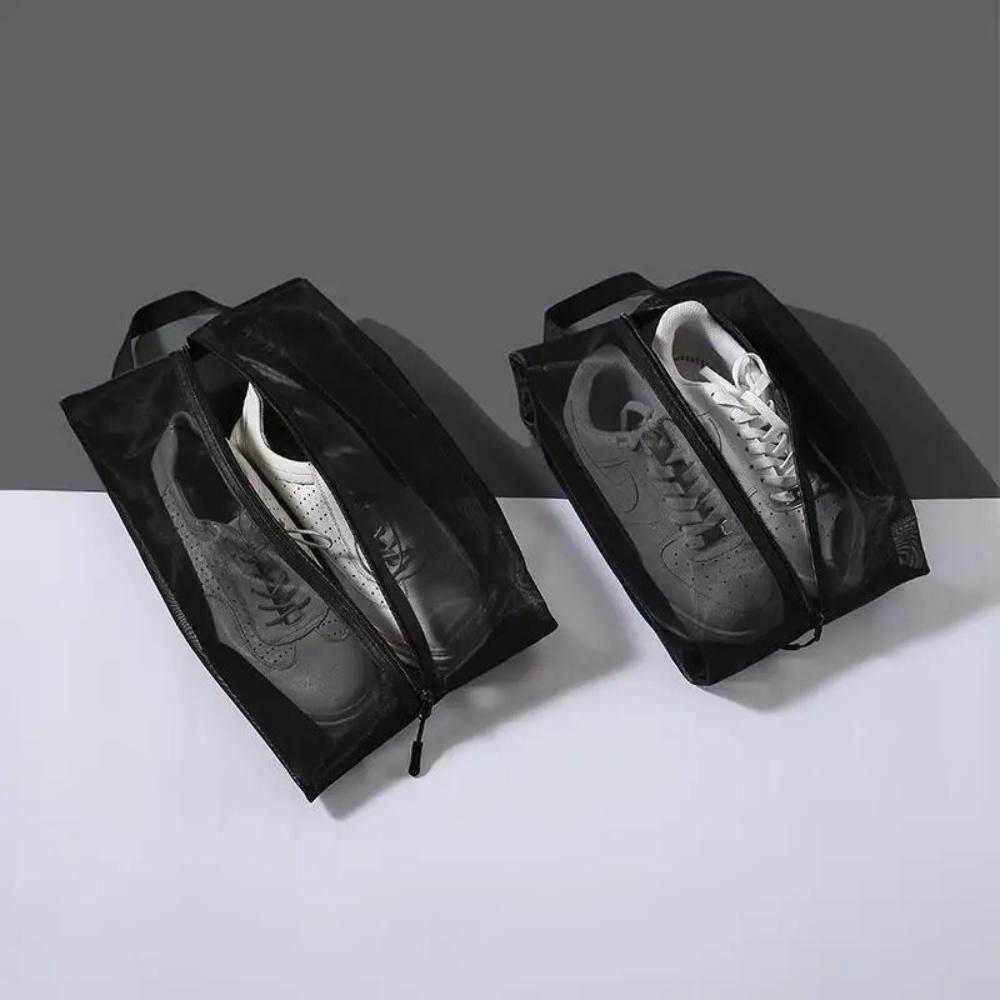 

1PC Travel Shoe Bags, Resistant Sturdy Zipper, Shoes Storage Bag, Shoes Packing Organizer, Unisex Shoe Pouch for Home Storage M чорний