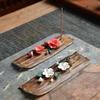 Ceramic Censer Handicrafts Peach Blossom Home Ornaments Peony Incense Stick Burner Holder