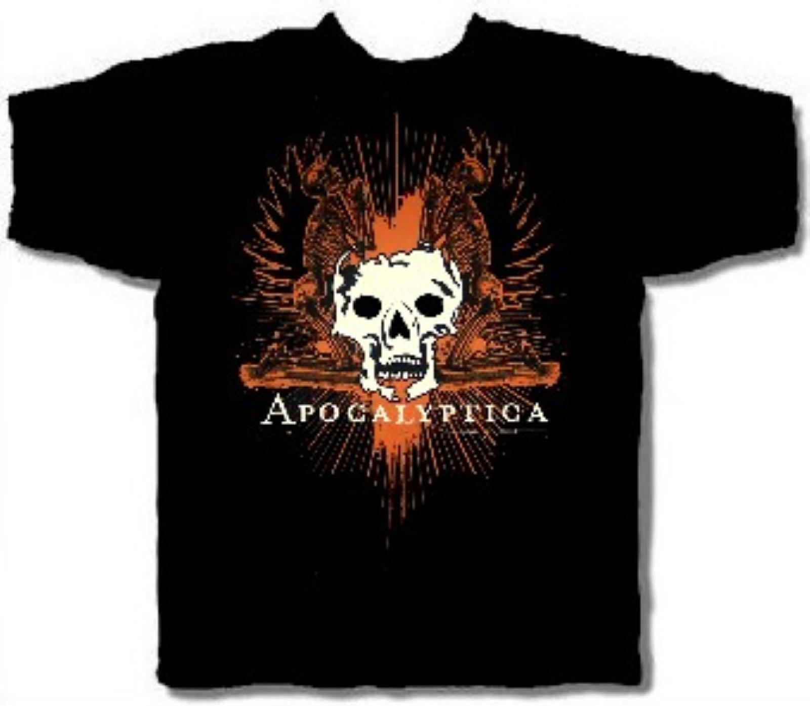APOCALYPTICA cd lgo SKULL / SHRINE Official SHIRT LG New OOP worlds collide cult M