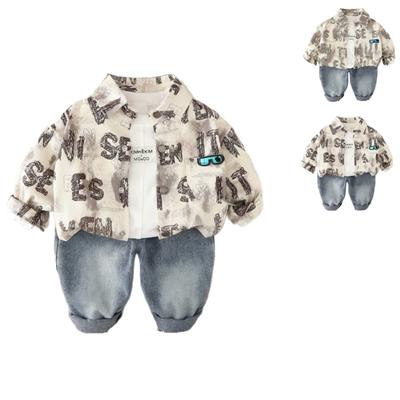 Kinder Freizeit Langarm Set, Bequeme Alltagsoutfits
