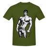 Vintage Tom Of Finland Sketch White Loose Tshirt Street Trendy Cool Rich Color Cotton Tee