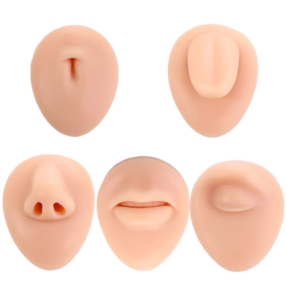 Tools Piercing Jewelry Tool Tattoo Puncture Practice Simulation Body Part Silicone Face Model