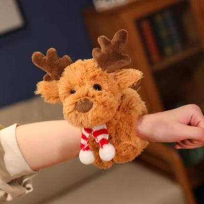 Elk Snapping Circle Christmas Gift Christmas Eve Pat Doll Reindeer Doll Plush Toy Birthday