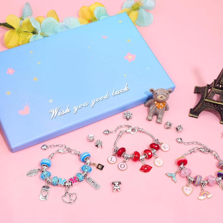 Sada na výrobu šperků Náramky Korálky Přívěsky Přívěsky Dárek