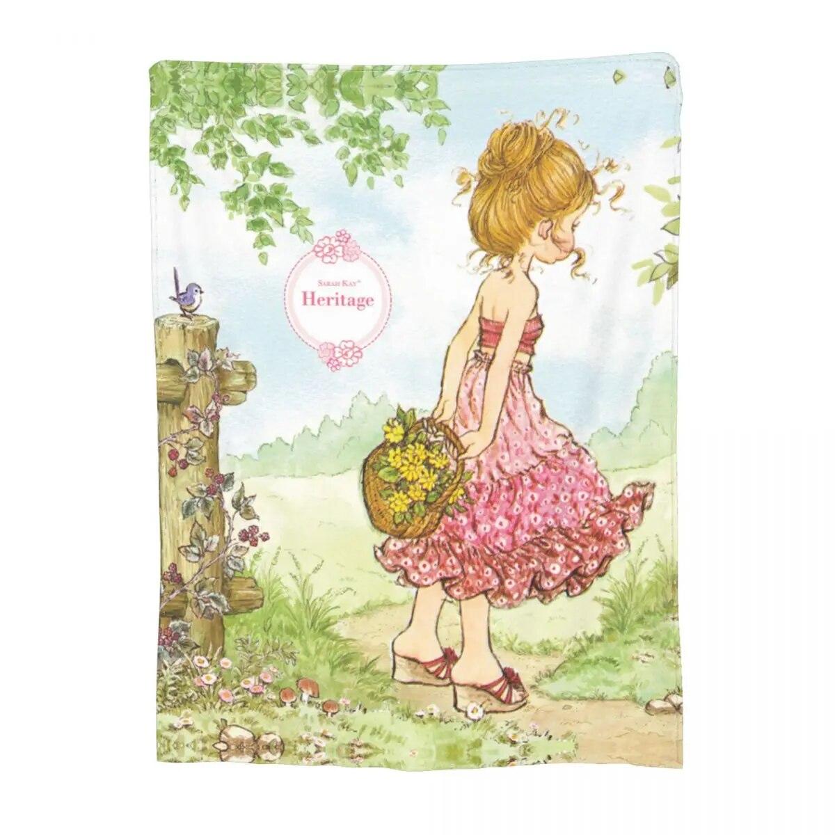 

Ковдра Relax Sarah Kay Flower Girl Merch Accessories Ліжко Декоративна ковдра Throw Ultra-м’який оксамит для дивана 125x100cm 50x40in
