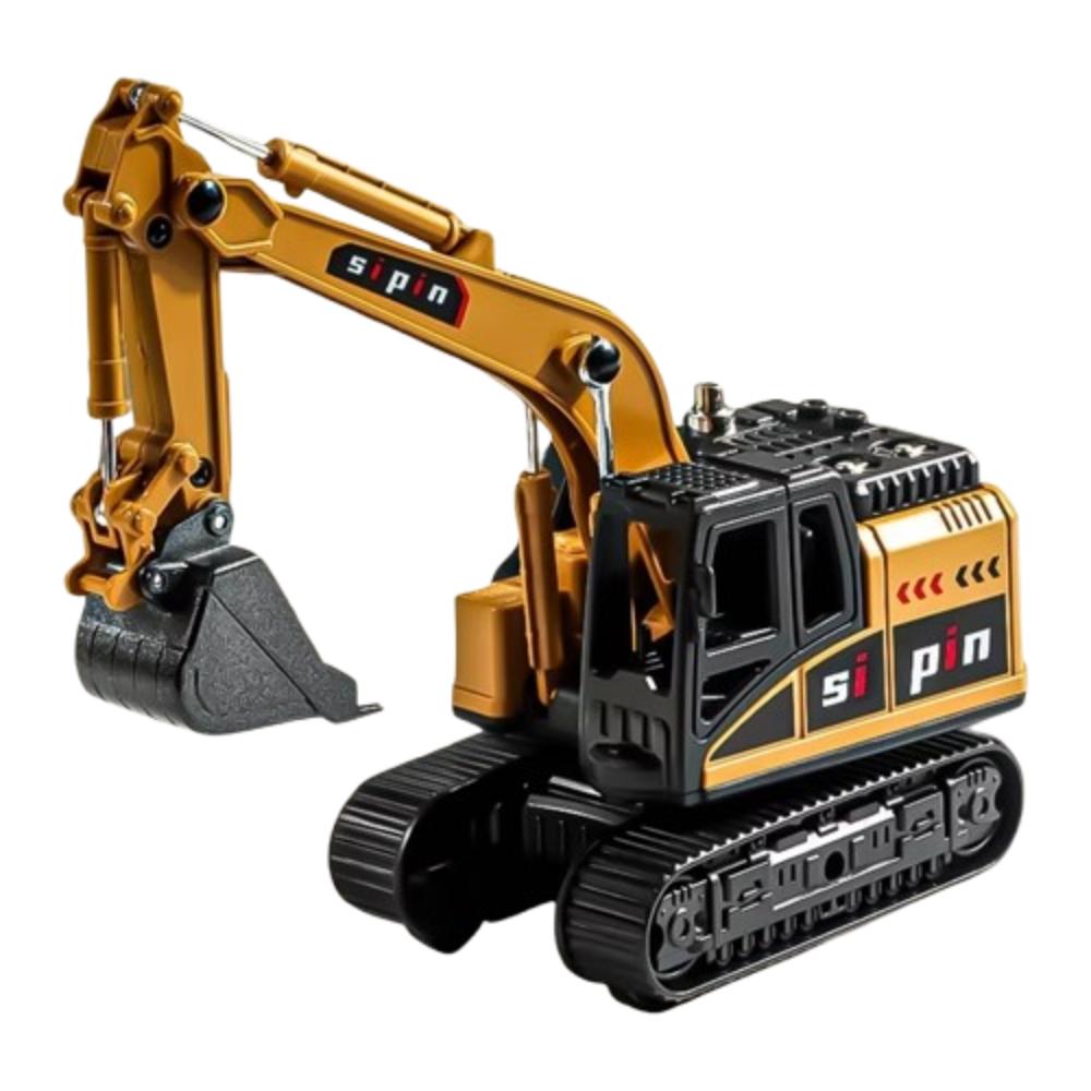 Simulation Inertial Engineering Vehicle Flexible Joints Forklift Car Model  Kids Toy жёлтый