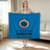 1PC Club Brugge KV Custom Name Patterned Flannel Blanket Suitable For All Seasons for Home Decor Warmth and Comfort Gifts Holiday Present