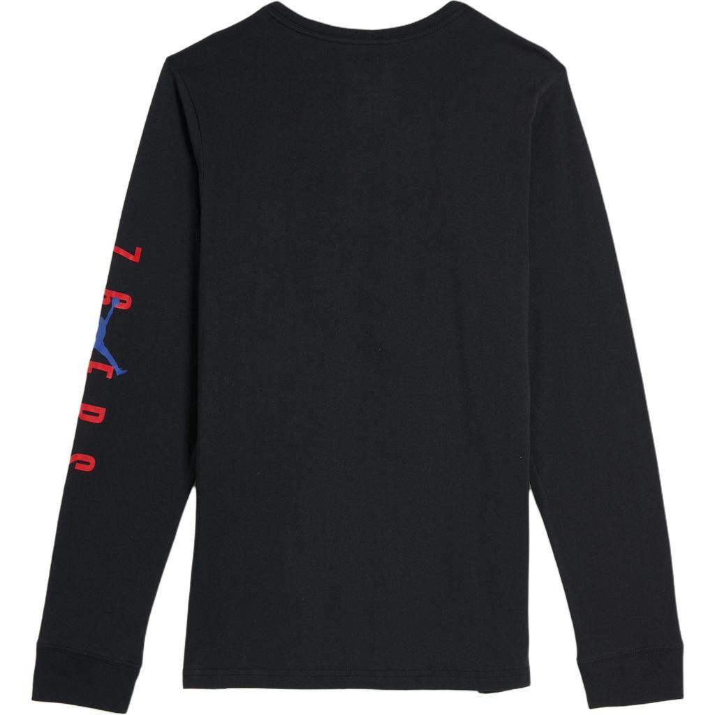 Nike NBA Collaboration T-Shirt AJ1 Pattern Quick-Dry Sports Training Long Sleeve Kids Tops Black 3Y2B7FEKA-76R
