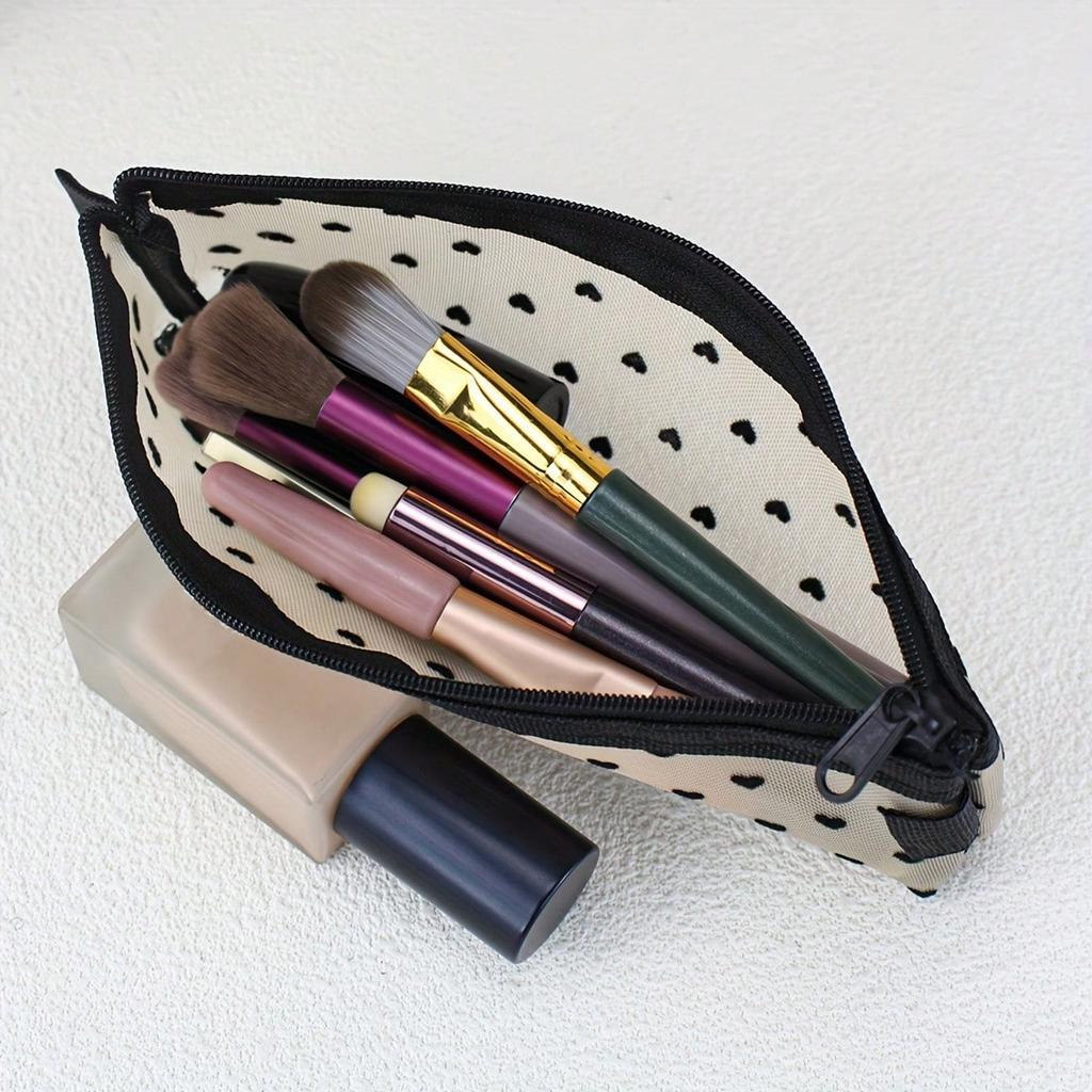 1 Piece Transparent Mesh Makeup Bag, Travel Portable Makeup Brush Organizer, Women'S Lipstick Storage Tool
