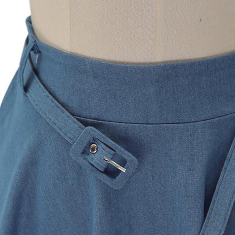 Женская мода Новая женская юбка в ковбойском стиле(Размер:Талия 65см-77см — фото 8