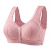 Large Size Support Bra with Wide Shoulder Straps and Front Snap Closure
