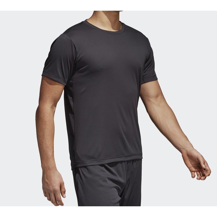Adidas T Shirts Men's Black Crew Neck Moderate Straight Fit (Unisex) T-Shirts CE0818