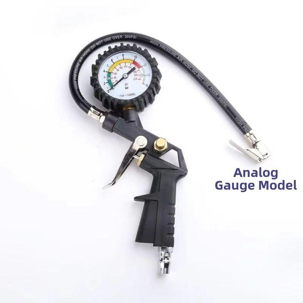 0-16Bar Tire Air Pressure Gauge 220PSI Digital Tire Inflation Adapter Motorcycle Tire Inflation