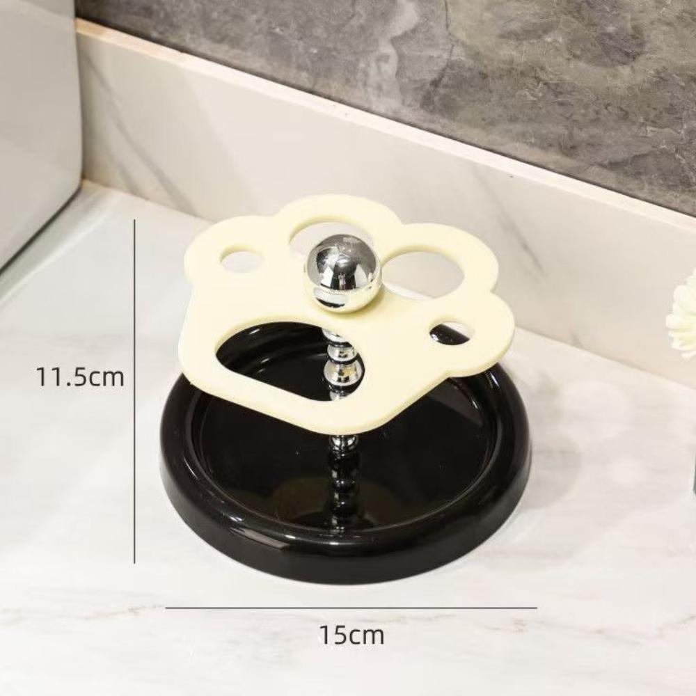 Katzenpfotenform Keramik Zahnbürstenhalter Niedlicher Badezimmer Zahnbürstenhalter Basis Make-up Pinsel Aufbewahrung Badezimmer Zubehör Werkzeug Geschenk