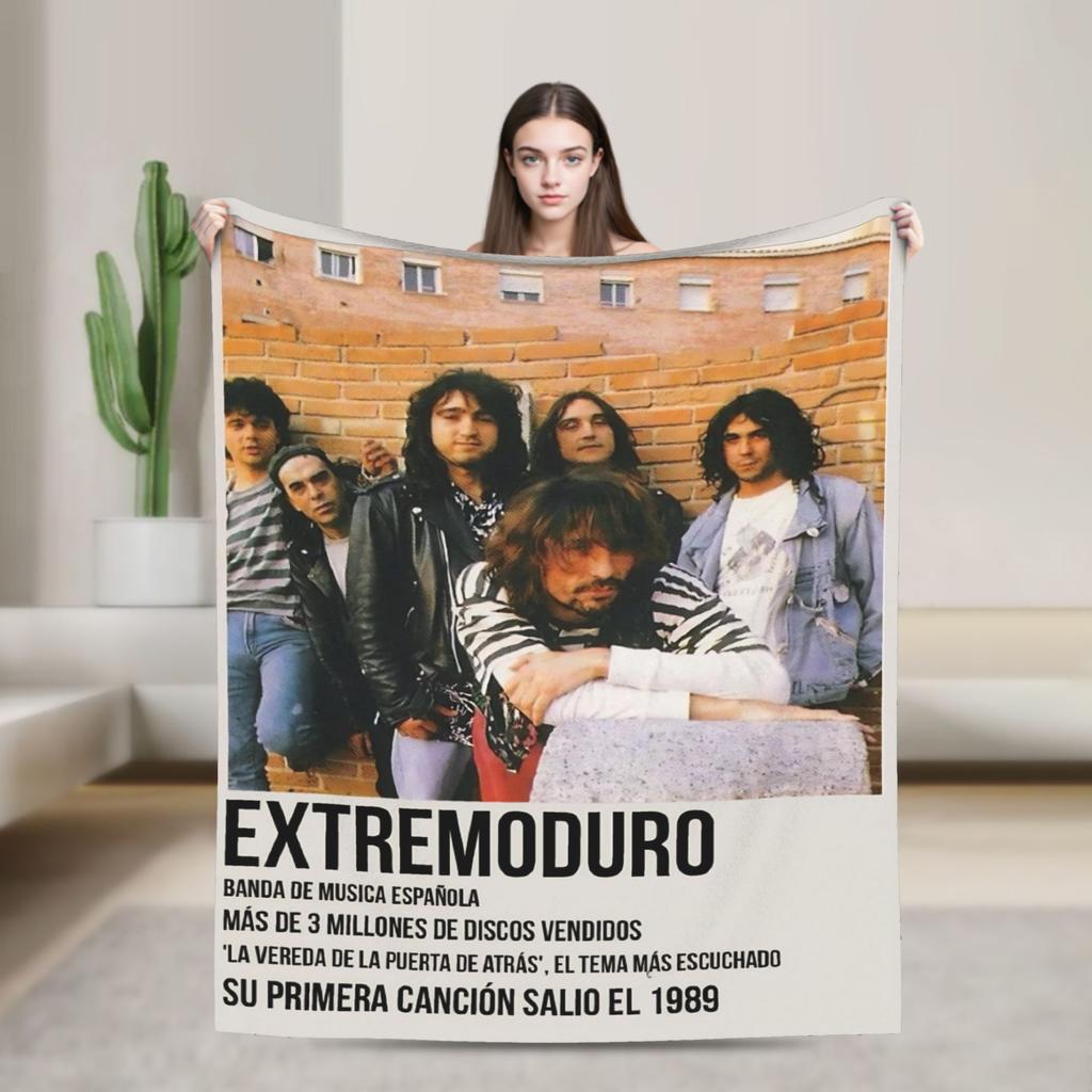 Extremoduro Spanish Hard Rock Band Blanket Robe Iniesta Soft Plush Throw Blanket For Outdoor Picnic Flannel Bedspread Bed Cover
