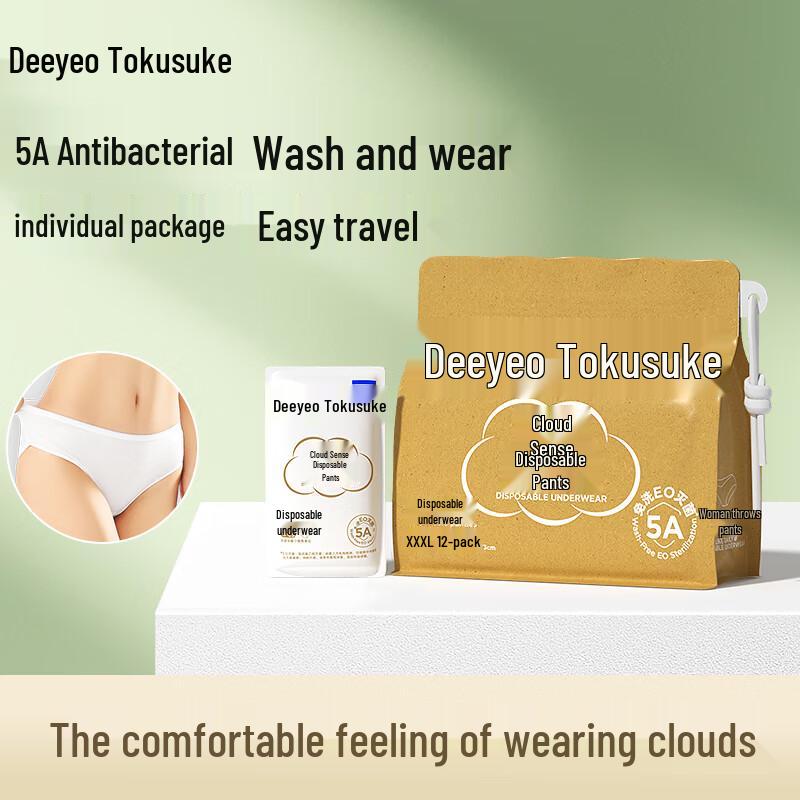 

DeYou Women s Disposable Viscose Underwear XXXL (Weight 75-90 kg / Height 170-180 cm)