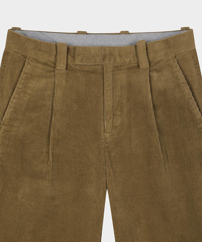 BROOKS BROTHERS Traditional Fit 8W Corduroy Pants (Brown) (Bbpcmm69194Ew)