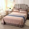 Vintage Geometric Pattern Bed Sheet Set 100% Cotton Luxury Classic Bedspread with 2 Pillowcases Queen King Size Bedding Set