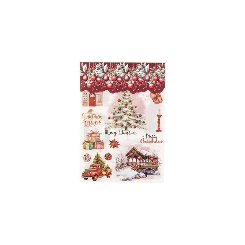 PVC Rub on Stickers Christmas Party Theme for Journaling Planner Decoden Scrapbooking Craft Supplies High Aesthetic