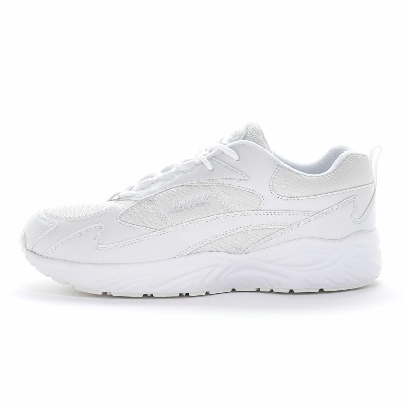 Moonstar Size 3E ADVAN2000-01S Sneakers, White/White, 22.0 cm,