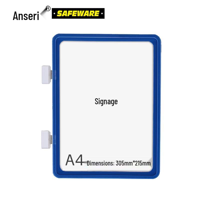 10-Pack Magnetic A4 Shelf Label Holders