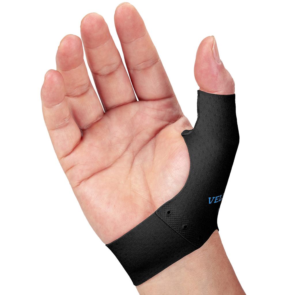 Velpeau Elastic Thumb Support Sleeve For Mild Tenosynovitis Pain And Isolate Skin, Thumb Compression Sleeve Ambidextrous Design