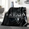 1pc Blanket - Skyrim Print Design,Lightweight Blanket for Sofa,Bed- Soft &Warm,Gift for All Seasons