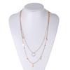 Sexy Bohemian Multilayer Gold Beads Leaf Ring Chain Chocker Necklace Jewelry 