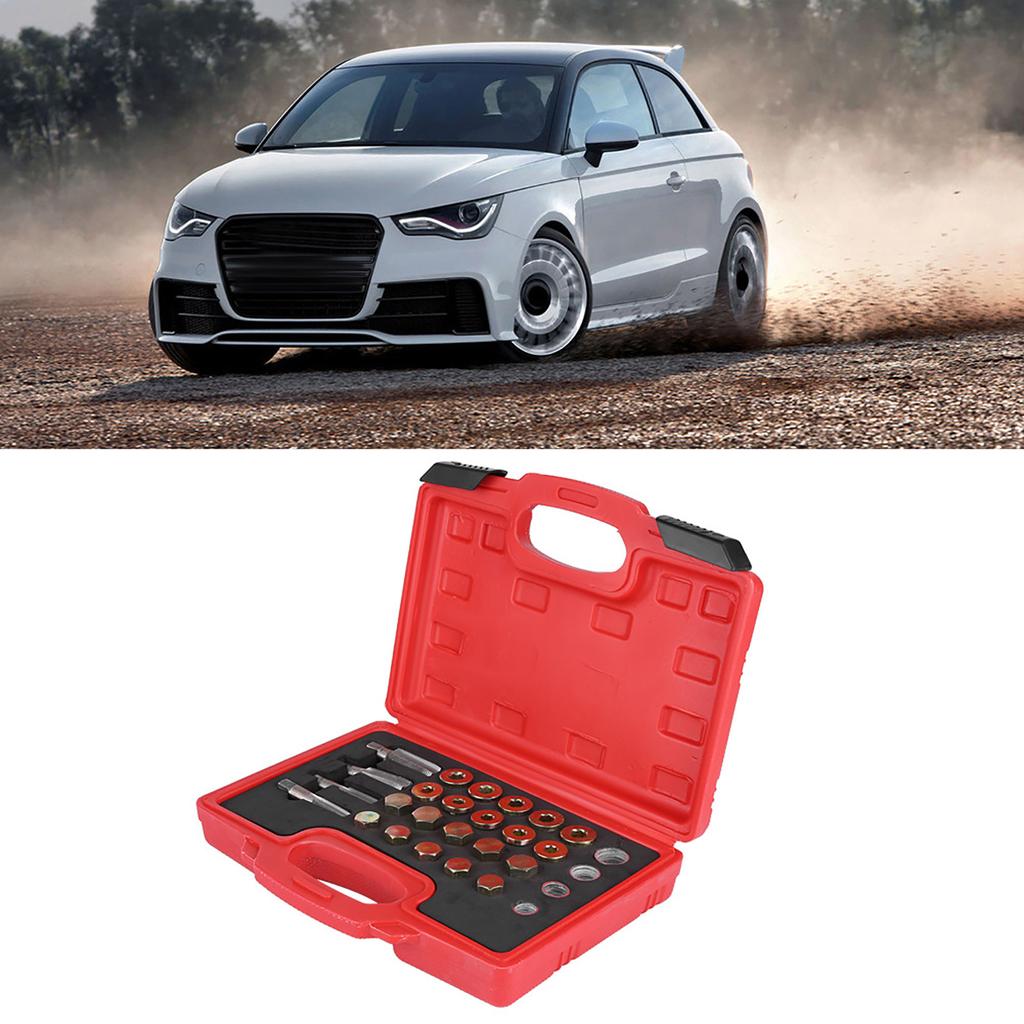 64Pcs Oil Pan Thread Repair Kit Sump Gearbox Drain Plug Tool Set M13 M15 M17 M20