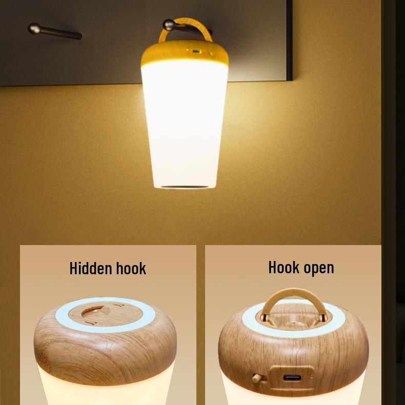 Remote Control Touch-Charge Bedside Lamp with Colorful Ambient Lighting